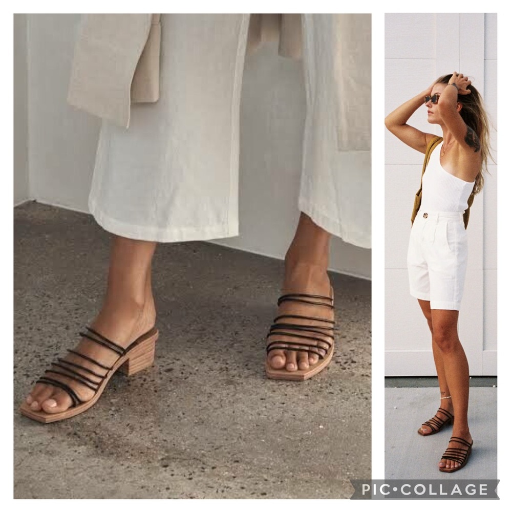St. Agni 37 Nikko Black Strappy Sandal